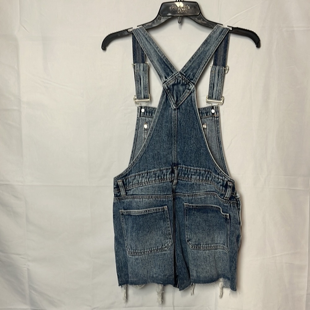 REFUGE Denim Bib Overall Shorts. New - Picture 2 of 4